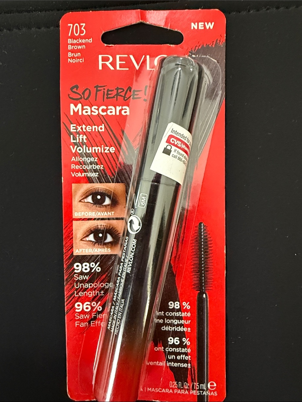 NWT Revlon So Fierce! Mascara in Blackened Brown 703